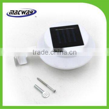 Outdoor 3LED garden wall fence solar gutter led light