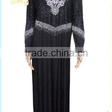 Newest 2012 fashion islamic dress,Black abaya