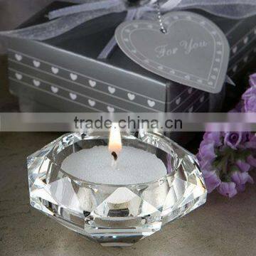 polygon glass votive candle holders