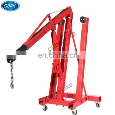 2 Ton Folding Manual Hydraulic Jack Shop Engine Car Lift Crane photo-3