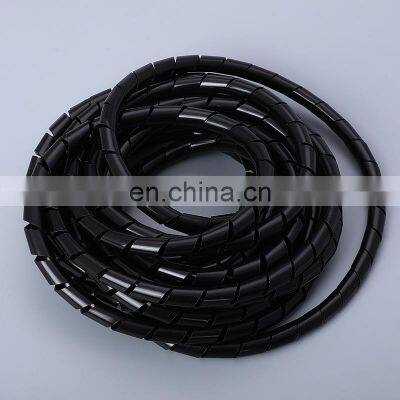 6mm 8mm 10m 12mm custom PE cable manager spiral wrapping band plastic cable organizer tube