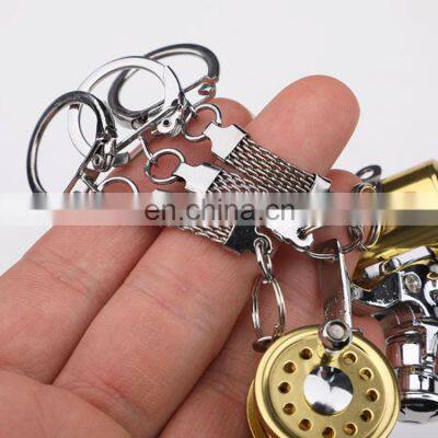 Very low prices Custom Printing Clear Logo Key Chains fishing spinning reel key chain