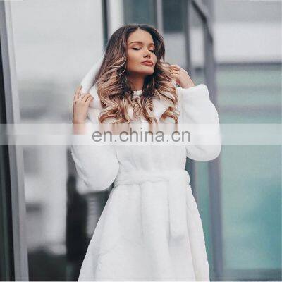 Wholesale Faux Fur Hooded Oversized Warm Fashion New Winter Long Fur Collar Hooded Coat photo-2