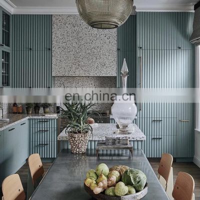 Modern Design Matt Lacquer Wood Kitchen Cabinets Blue Cabinets