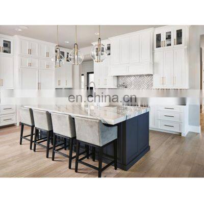 America style farmhouse modern design small custom oak shaker solid wood kitchen cabinet