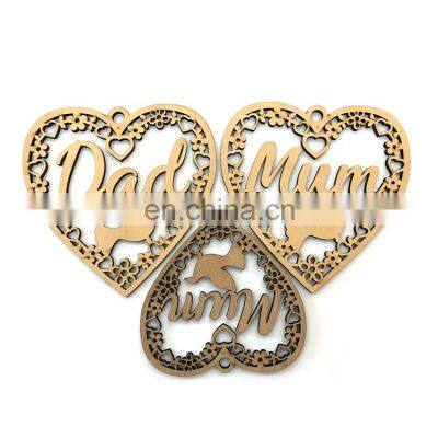 Animal Shape Wooden Christmas Decorative Hanging Felt Ornament for Events Hanging Christmas Ornaments Laser Cut photo-4