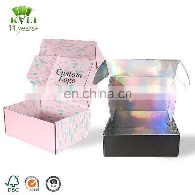 Custom Logo Foldable Hinged Lid Corrugated Monthly Plane Cosmetic Subscription Packaging Mailer Box