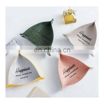 Custom Storage Transport Tray Crafts Foldable PU Leather Tray
