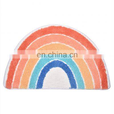 Skymoving Custom Design Super absorbenti microfiber Rainbow Bath Mat