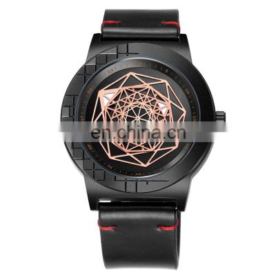 SKONE 9502 Luxury High Quality Unique Men Watches Leather Strap Special Japan Quartz Watches