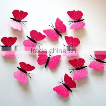 New design 6cm decorative pvc butterflies