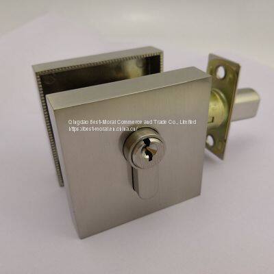 Grade 3 Residential Use Tubular Satin Nickel Square Rosette Deadbolt Door Lock photo-2