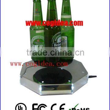 Super weight capacity magnetic levitating display for laptop and bottles