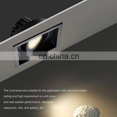 China Manufacturer Aluminum Recessed Mounted Cob 14W 12W Indoor Bedroom Market Led Spotlight