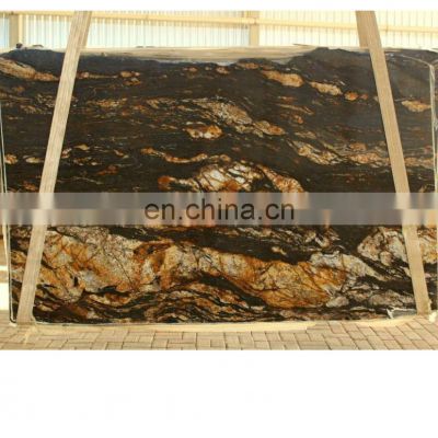 Natural Gold Veins Black Taurus Granite Slab Price