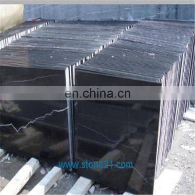 China Nero Marquina Black Marble Floor Tile Patterns u007F photo-3
