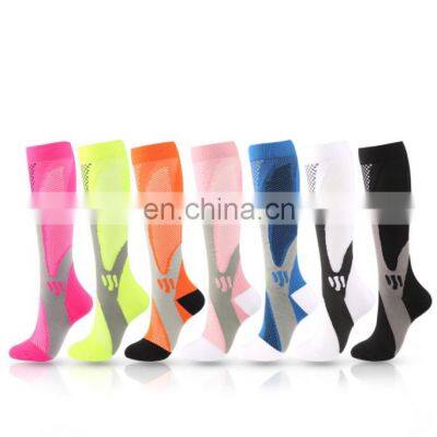 High Quality Large XXL 20-30mmhg Knee High Socks Nylon Unisex Sport Running Compression Socks