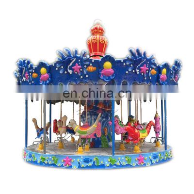 New popular ocean animal 12/16 seats carousel merry go round for sale