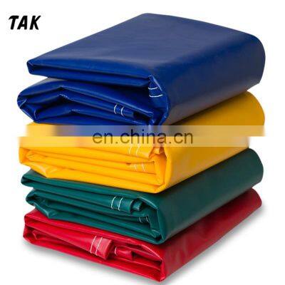 factory direct 1000D 610gsm Blue Waterproof Heavy Duty covering PVC Tarps sheet fireproof Tarpaulin Cover for Truck Tent