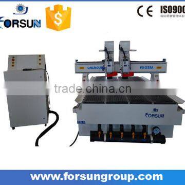 FORSUN FS1530 3d Woodworking Cnc Cutting Engraver Machinery With Two Heads photo-3