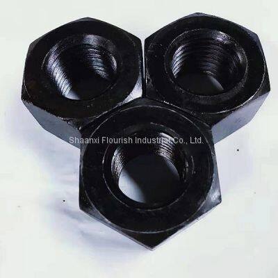 Carbon Steel Hexagon Lock Nut Black Oxide Plating / M3 M8 M12 Hex Nut photo-2