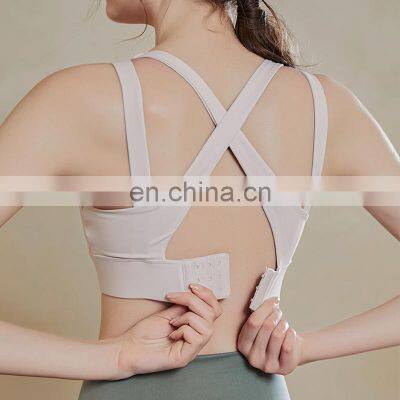 Lulu Sports Bra Female Shockproof Running Together to Wear Beautiful Back Yoga Vest Outside Europe and the United States High st photo-3