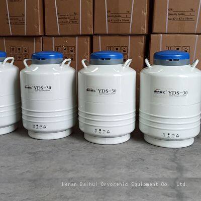 Nitrogen Cylinders Sale Used 30 Litres Wide Open Liquid Nitrogen Thermos for Insemination photo-3