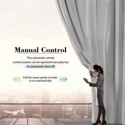 WiFi Smart Curtain Remote Control Motor Smart Home Electric Curtain Customized Track Length Support Alexa Voice