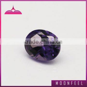 Amethyst ovaI cubic zircomia