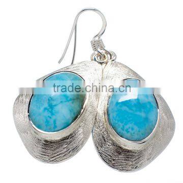 LARIMAR 925 STERLING SILVER EARRINGS ,925 STERLING SILVER JEWELRY WHOLE SALE,JEWELRY EXPORTER