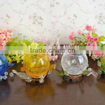 colorful round glass candle holders for wedding