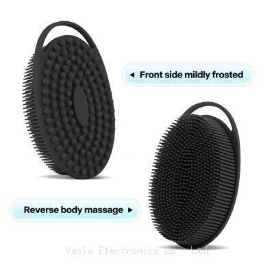 Long Handle Silicone Body Scrubber for Back and Hard-to-Reach Areas