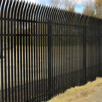 Modern Galvanized Wrought Iron Garden Fence | Oriental-Inspired Steel Picket Fencing