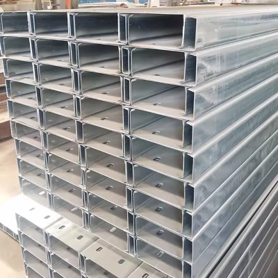 S235JR Galvanized UPE 100x55 Steel Profile Light Steel Channel U Channel Steel Purlin Construction Material photo-5