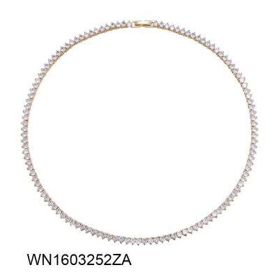 Luxury Hip Hop Tennis Necklace 3m/4m/5m Created Moissanite Gemstone Unisex Basic Tennis Chain Necklace Fine Jewelry Wholesale photo-3
