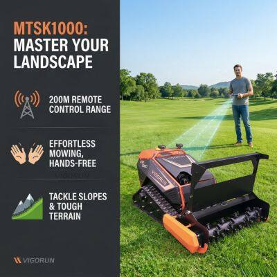 Vigorun MTSK1000 Robot Mulcher Heavy Duty Euro 5/EPA Tondeuse à gazon télécommandée à 200 m pour parcs