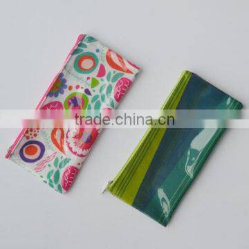 PVC zipper custom print round pencil case simple design