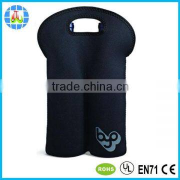 screen printing logo neoprene wine 2 bottle tote for party carrying