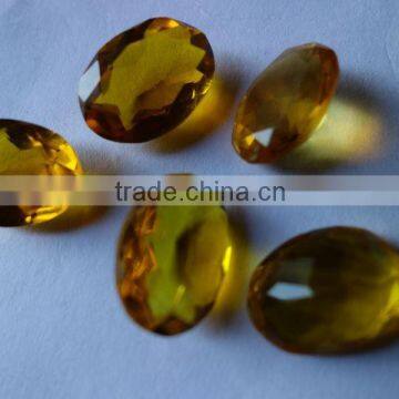 CITRINE QUARTZ GEMSTONE FACETED 5PC. LOOSE BEADS