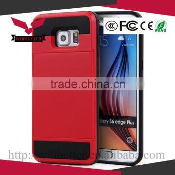 Slider Card Storage case for S6 edge plus slide card function case