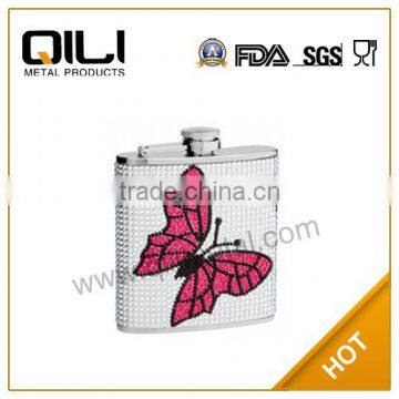 18/8 304 FDA and LFGB high quality whisky stainless steel hip flask set