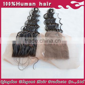 Qingdao elegant hair drop shipping natural color free parting lace closure peruvian hair