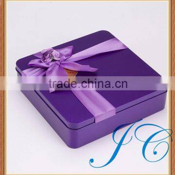 Wholesale various sizes thin metal candy gift box for chocolate