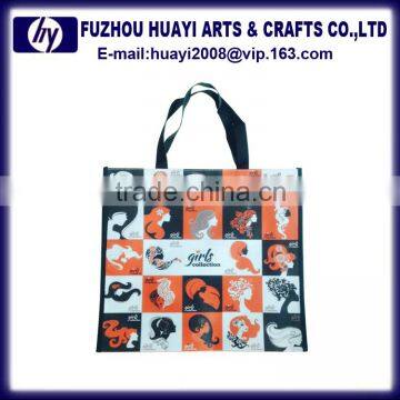 Top quality custom cotton coated pvc shopping bag