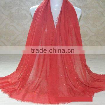 High Quality Autumn Winter Newest Hot Fix Rhinestuds Beaded Fashion Women Muslim Shawl photo-2