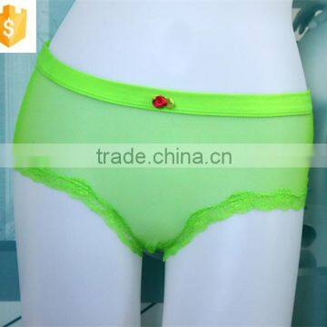 High Quality Soft Young Girls Underwear Lace Sexy Mesh Panty photo-3