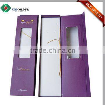 Quality Cardboard Hair Extension Packaging Box With Hanger