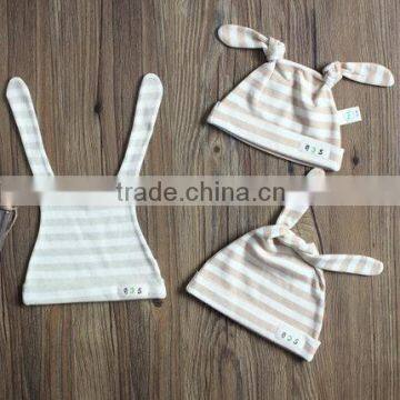 Thin Organic Cotton Baby Hats Baby Beanie With Long Ear Design for Newborn Baby photo-4