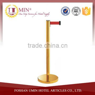 Brass Plated Self Retractable Belt Q Up Stand