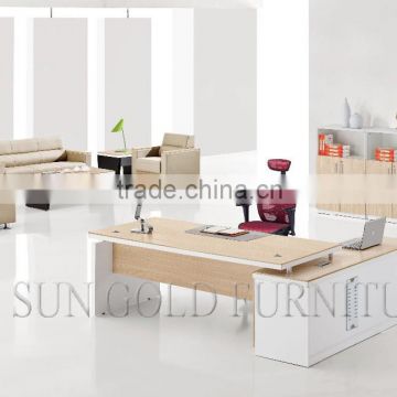 Simple stylish Office furniture L-shape Corner desk designs (SZ-OD415)